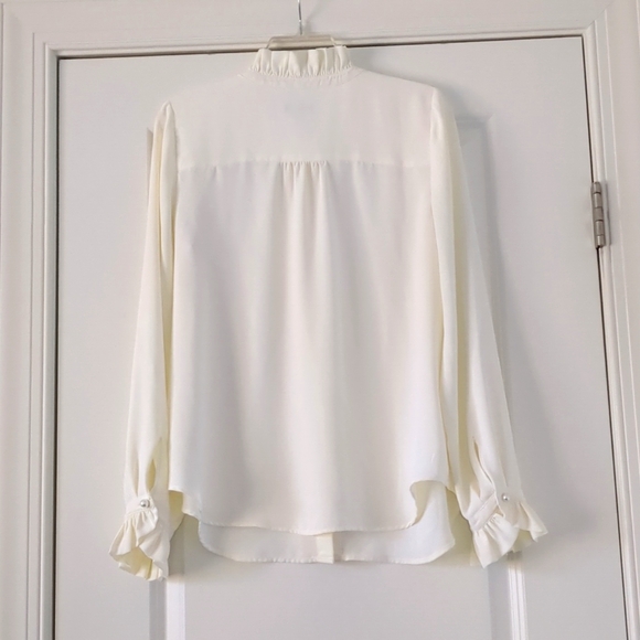 Talbots - Ruffle Trim Blouse - Ivory - Picture 5 of 7